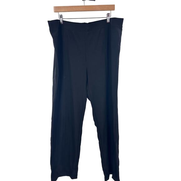 Frank Lyman Womens‎ Size 22 Pull On Pants Black Dress Career Slinky Seamed - Picture 1 of 12